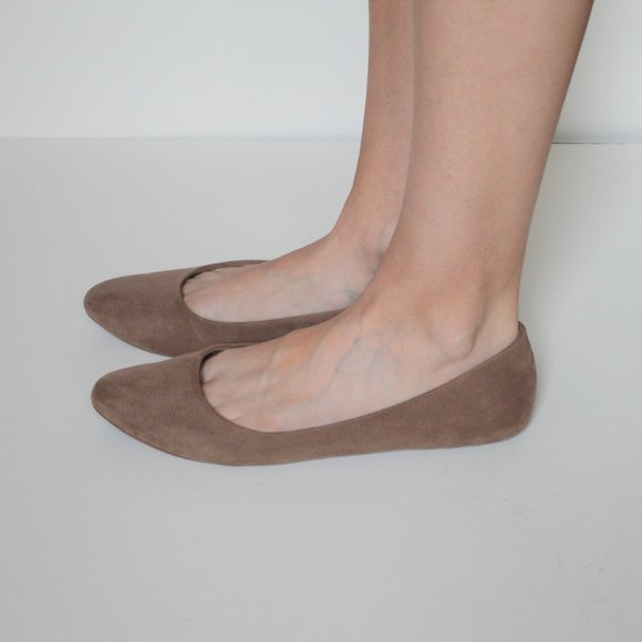 Kelly & Katie Faux Suede Flats with Pointed Toe - Picture 6 of 6